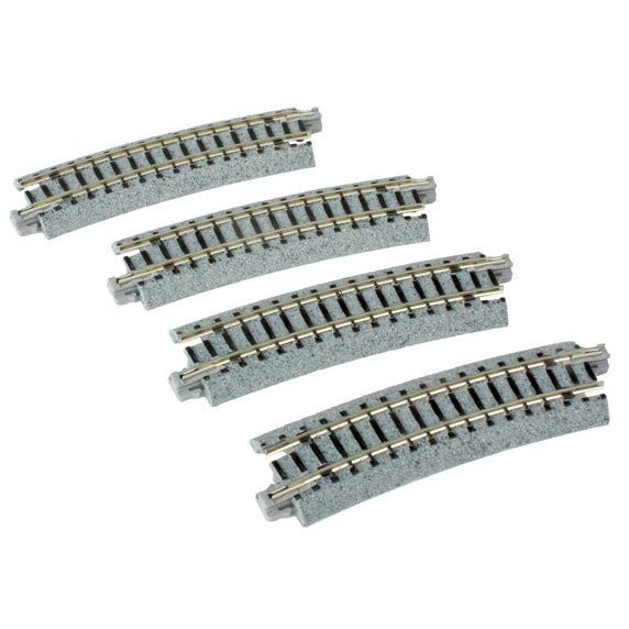 Kato, 20-121, N Scale, Curved Track 15-Degree, 12-3/8" 315mm Radius, pkg(4)