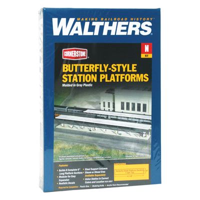 Walthers Cornerstone, 933-3258, N Scale, Butterfly-Style Station Platforms