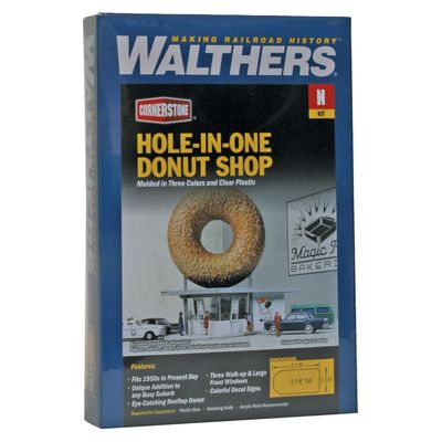 Walthers Cornerstone, 933-3835, N Scale, Hole-In-One Donut Shop, Kit