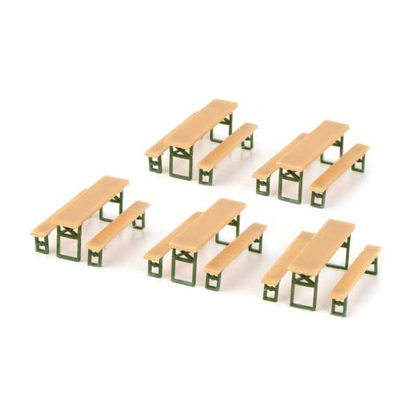Walthers SceneMaster, 949-4190, HO Scale, Picnic Tables, Kit, 5 Pack
