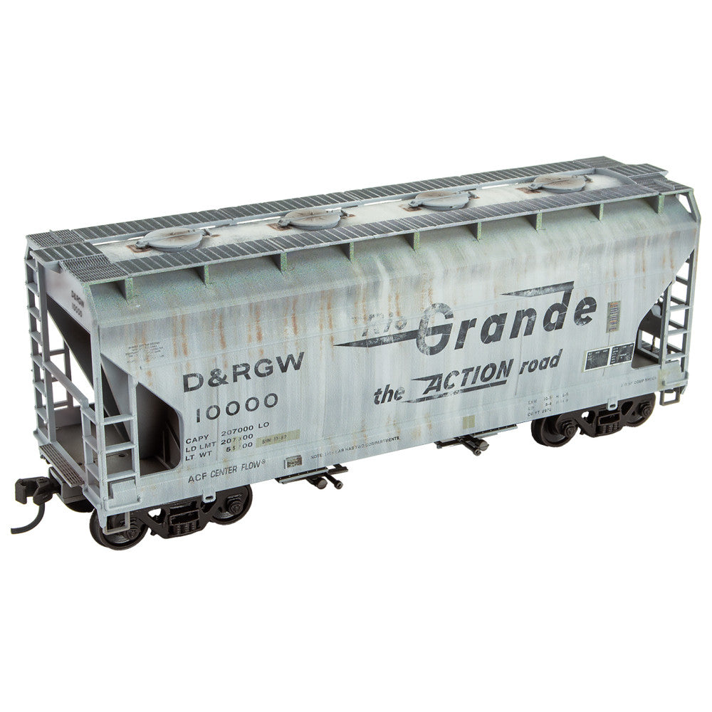 Micro-Trains, 2200-005, HO Scale, AFC 2-Bay Covered Hopper, D&RGW, #1000, Weathered KIT