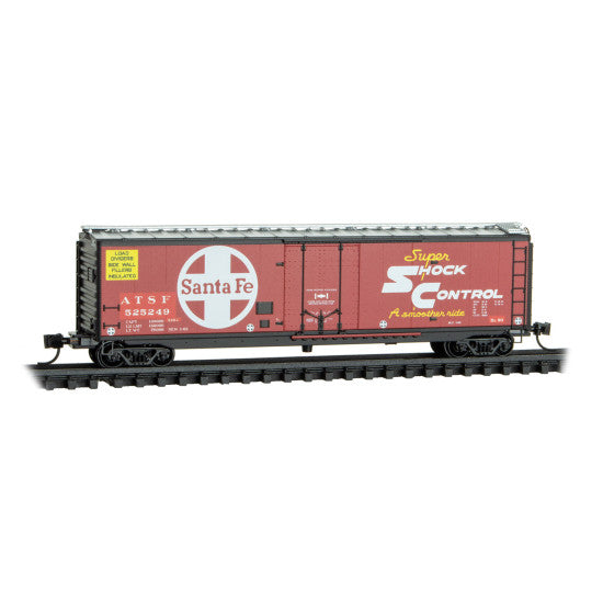 Micro-Trains, 032 00 620, Weathered 50' Standard Box Car, Plug Door, A.T.S.F., #525249