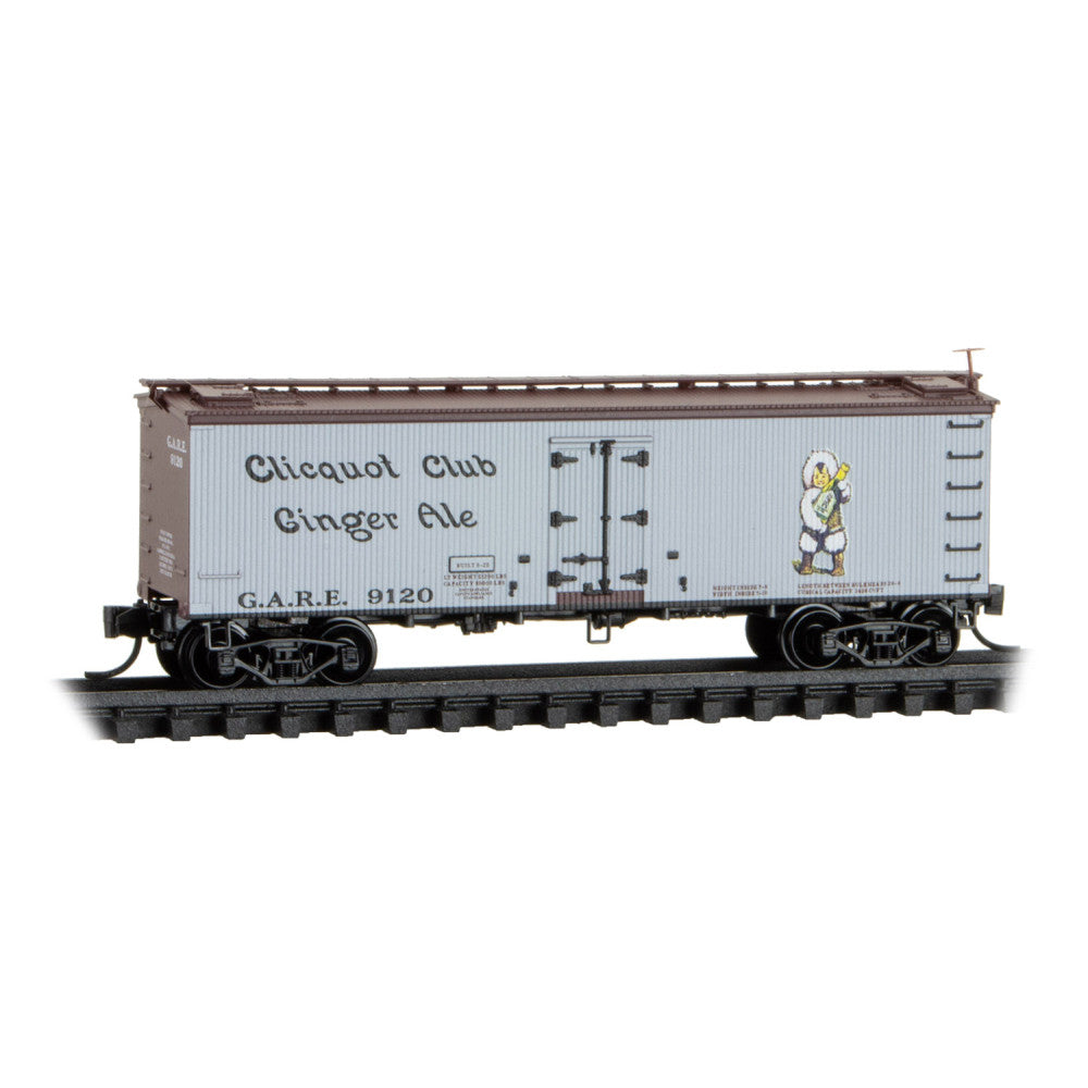 Micro-Trains, 058 00 610, N Scale, 36' Wood Sheathed Ice Reefer, Clicquot Club Ginger Ale, Rd# 9120