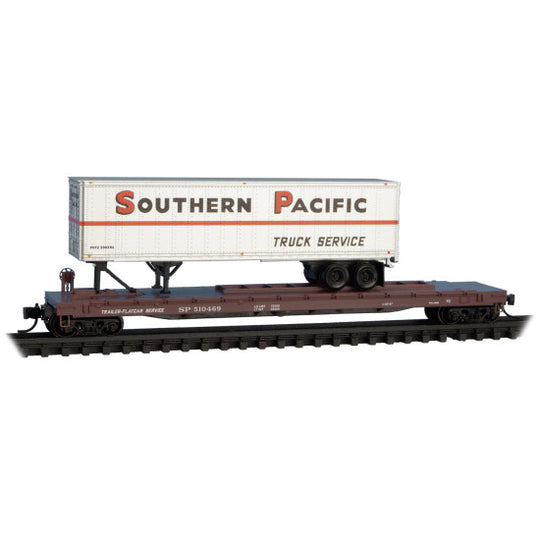 Micro-Trains, 983 02 279, N Scale, 57' Converted TOFC Flatcars, Southern Pacific Trailers, 2-Pack, #1