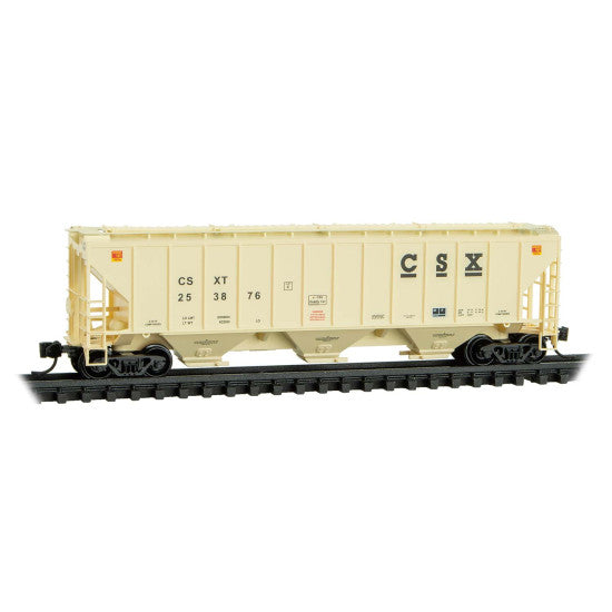 Micro-Trains, 096 00 230, N Scale, 4427 3-Bay Covered Hopper, CSX, #253876