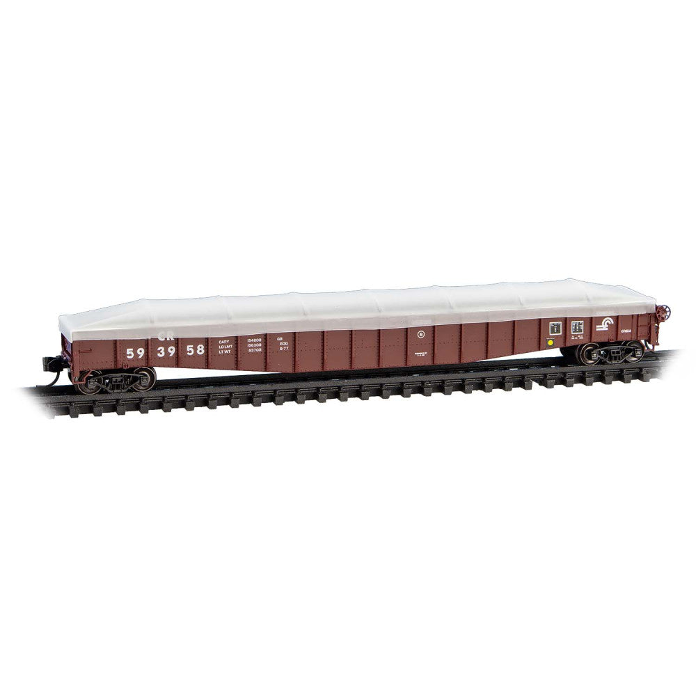 Micro-Trains, 107 00 140, 65' Mill Gondola, Conrail, #593958 with Covered Load