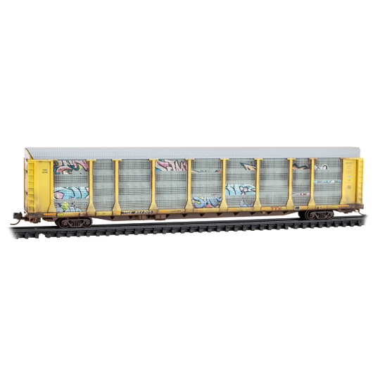 Micro-Trains, 111 44 490, N Scale, 89' Tri-Level Closed Auto Rack, TTX, Rd# 851005, Weathered