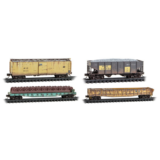 Micro-Trains, 983 02 283, N Scale, Maintenance of Way, Penn Central, 4-Pack