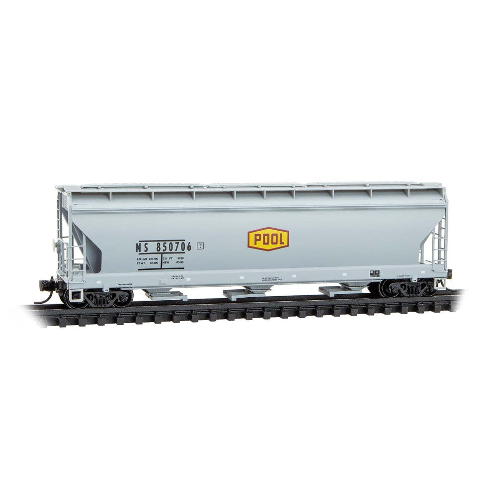 Micro-Trains, 094 00 980, N Scale, Trenton Works, 3-Bay Covered Hopper, Norfolk Southern, Rd# 850706
