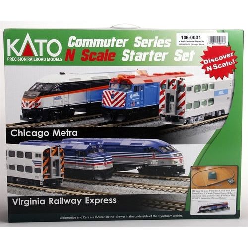 Kato, 106-0031, N Scale, Chicago Metra MP36PH Commuter Series, Starter Set