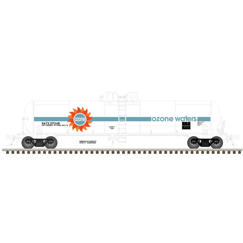 Atlas, 50006305, N Scale, GATX 20,700-Gallon Tank Car, Ozone Waters, GATX, #27348