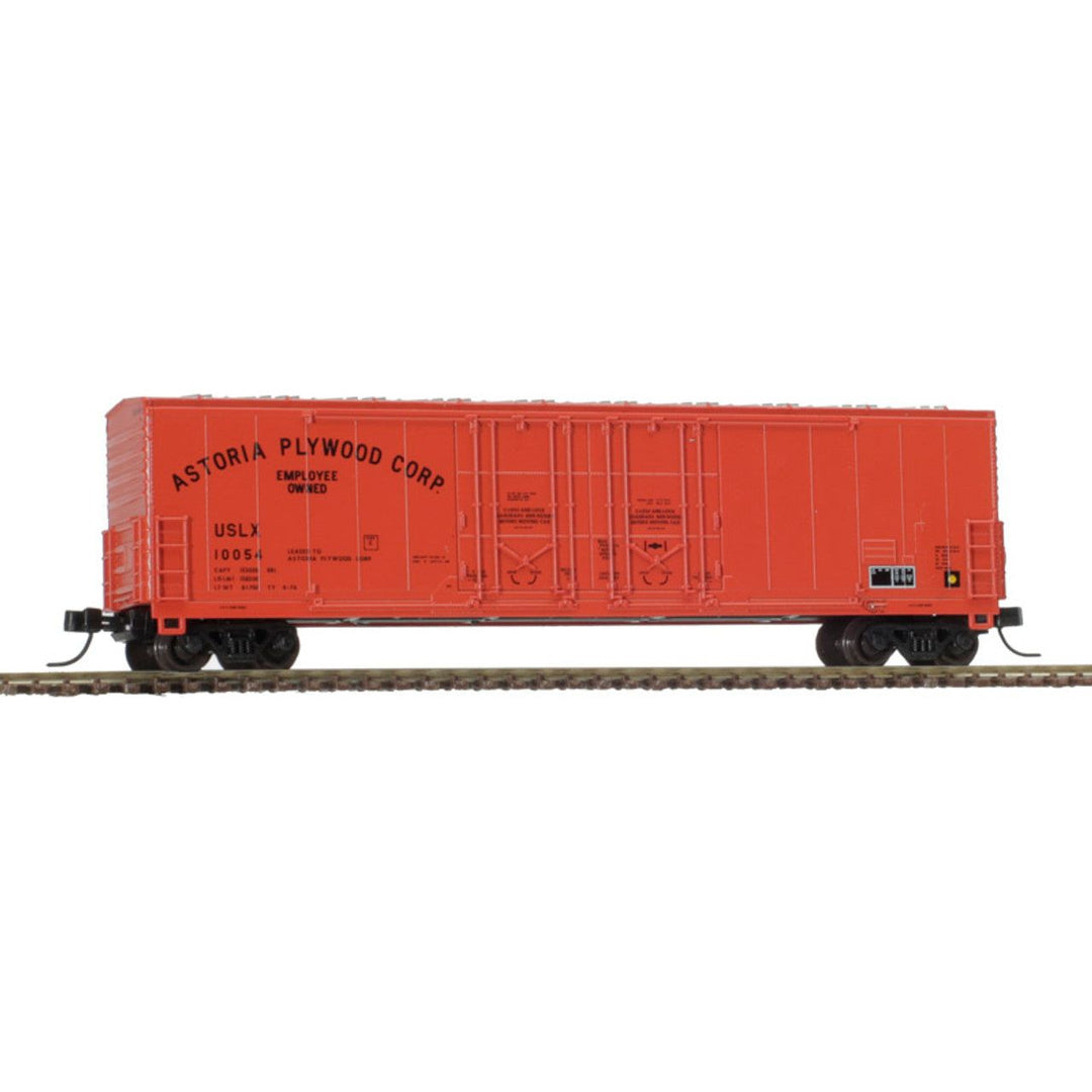 Atlas Master Line N 50005209 Evans 53' DPD Box Car, Astoria Plywood #10054
