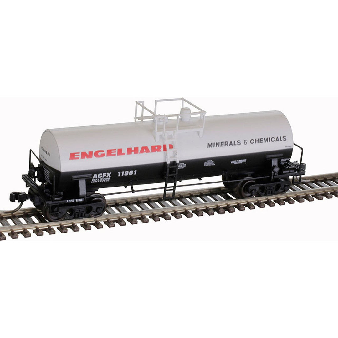 Atlas 50006156 (white, red, black) ACF 14,000 Gallon Kaolin Tank Car N Scale, ACFX Engelhard #11959