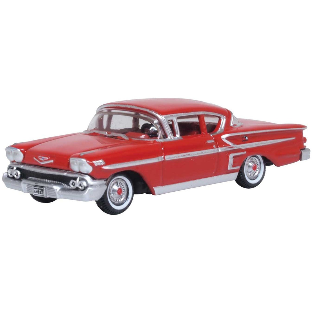 Oxford Diecast, 87CIS58003, HO Scale, 1958 Chevrolet Impala, Rio Red