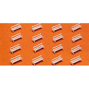 Preiser, 9565, N Scale, Park Benches, Kit, 24 Benches Unpainted