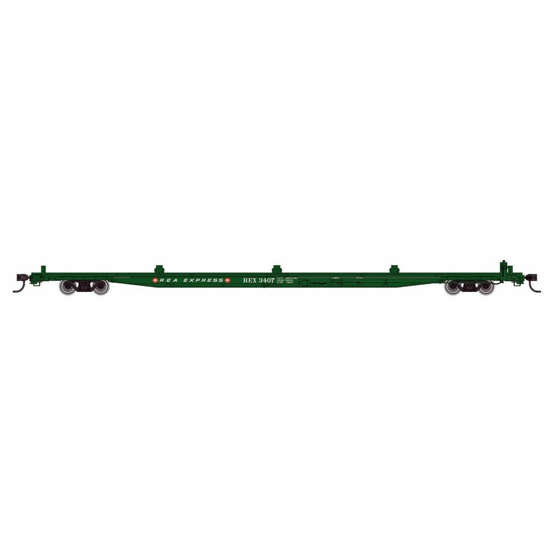 Walthers Mainline, HO Scale, 910-5527, 85' General American G85 Flat Car, Railway Express Agency, #3407