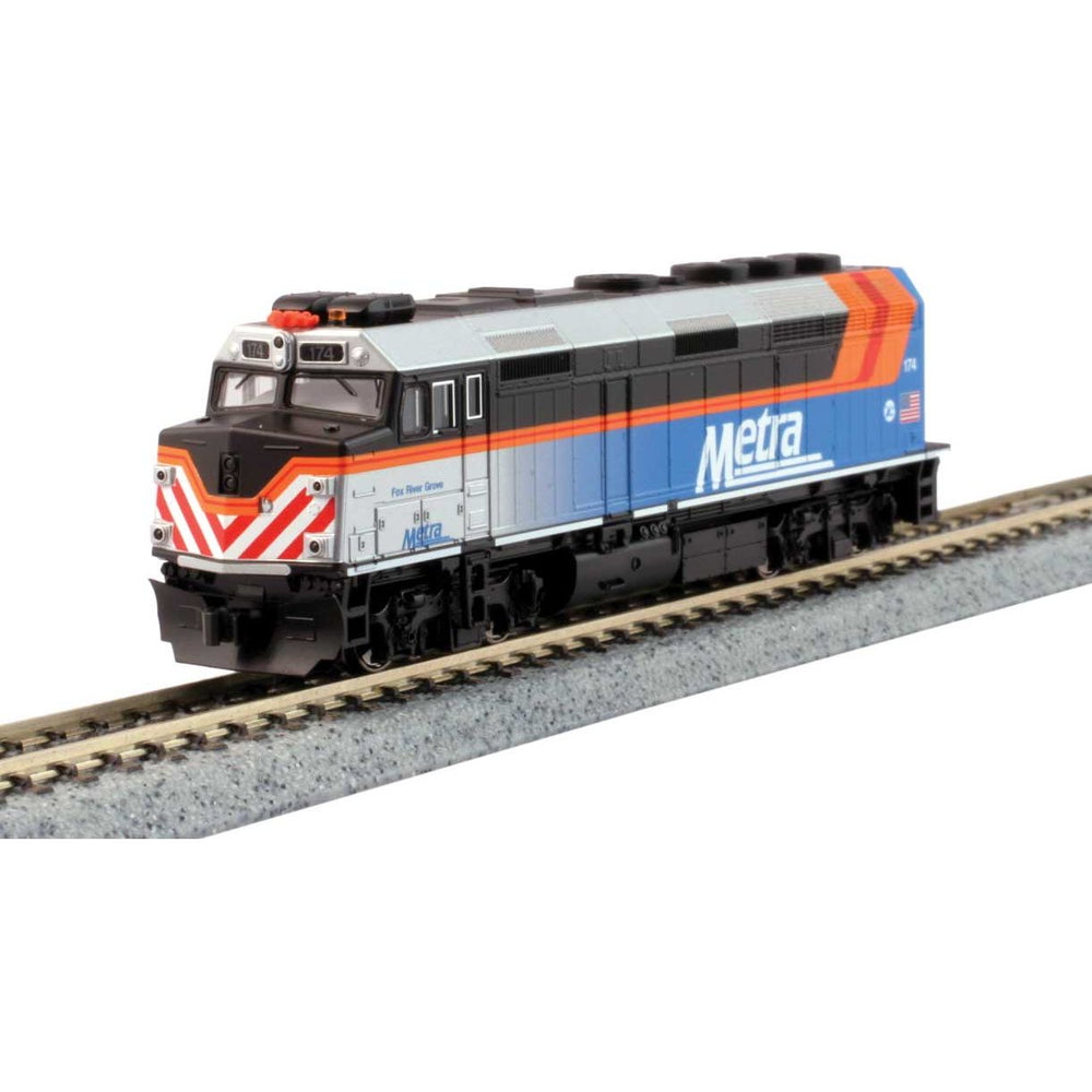 Kato, 106-0037, N Scale, Chicago Metra, F40PH - 2018 Scheme, Commuter Series, Starter Set