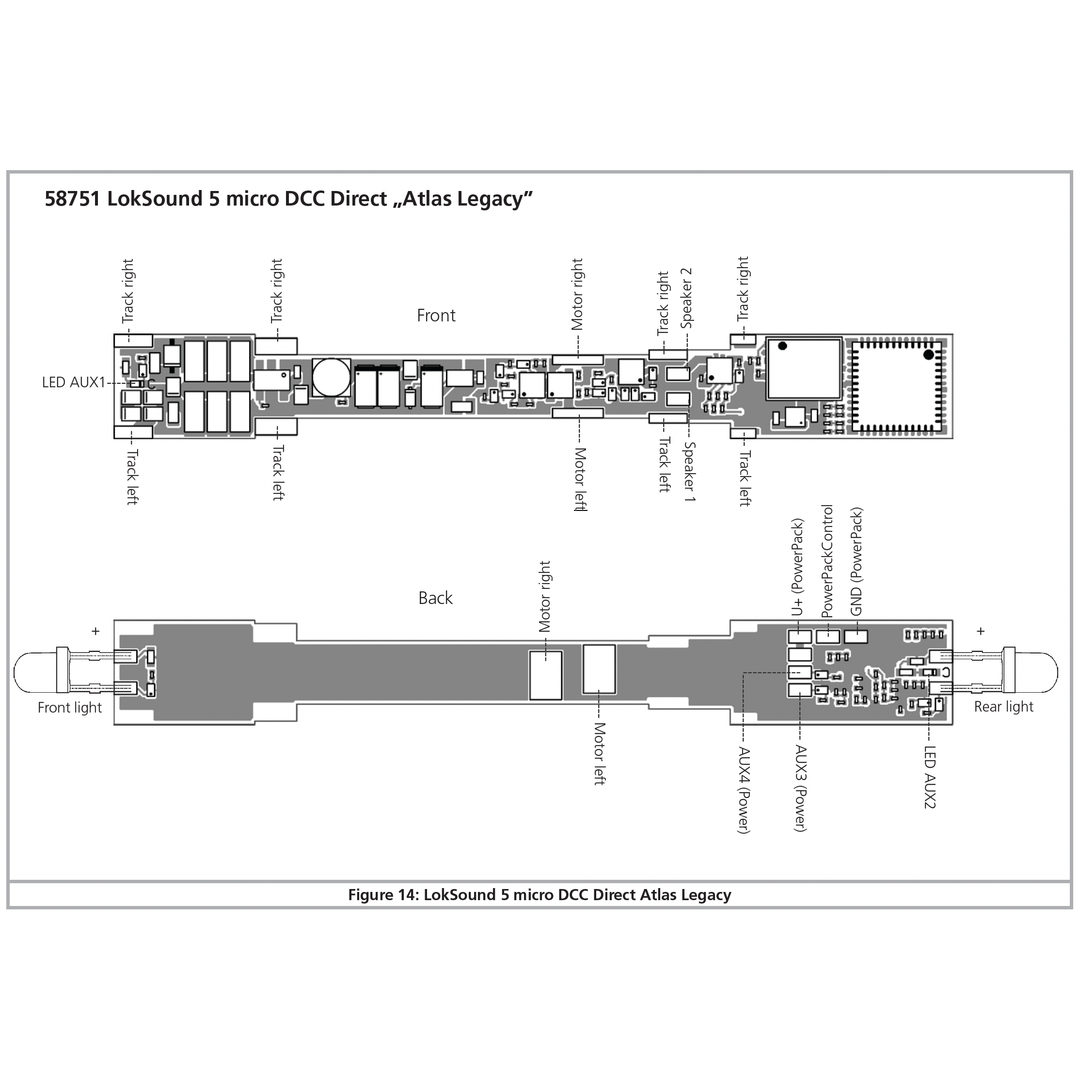 ESU, 58751, N Scale, LokSound 5 Micro DCC Direct Atlas Legacy Sound Decoder, "Blank Decoder"