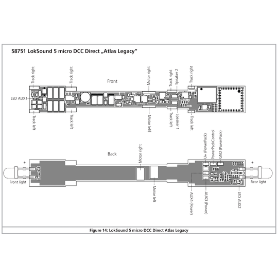 ESU, 58751, N Scale, LokSound 5 Micro DCC Direct Atlas Legacy Sound Decoder, "Blank Decoder"