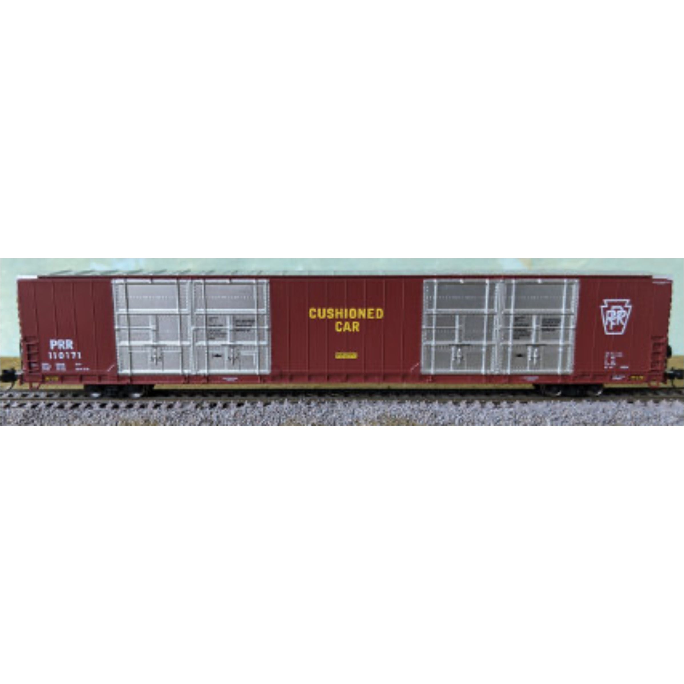 Bluford Shops, N Scale, 87331, 86’ Quad Door Boxcar, PRR, post-'74, #110138