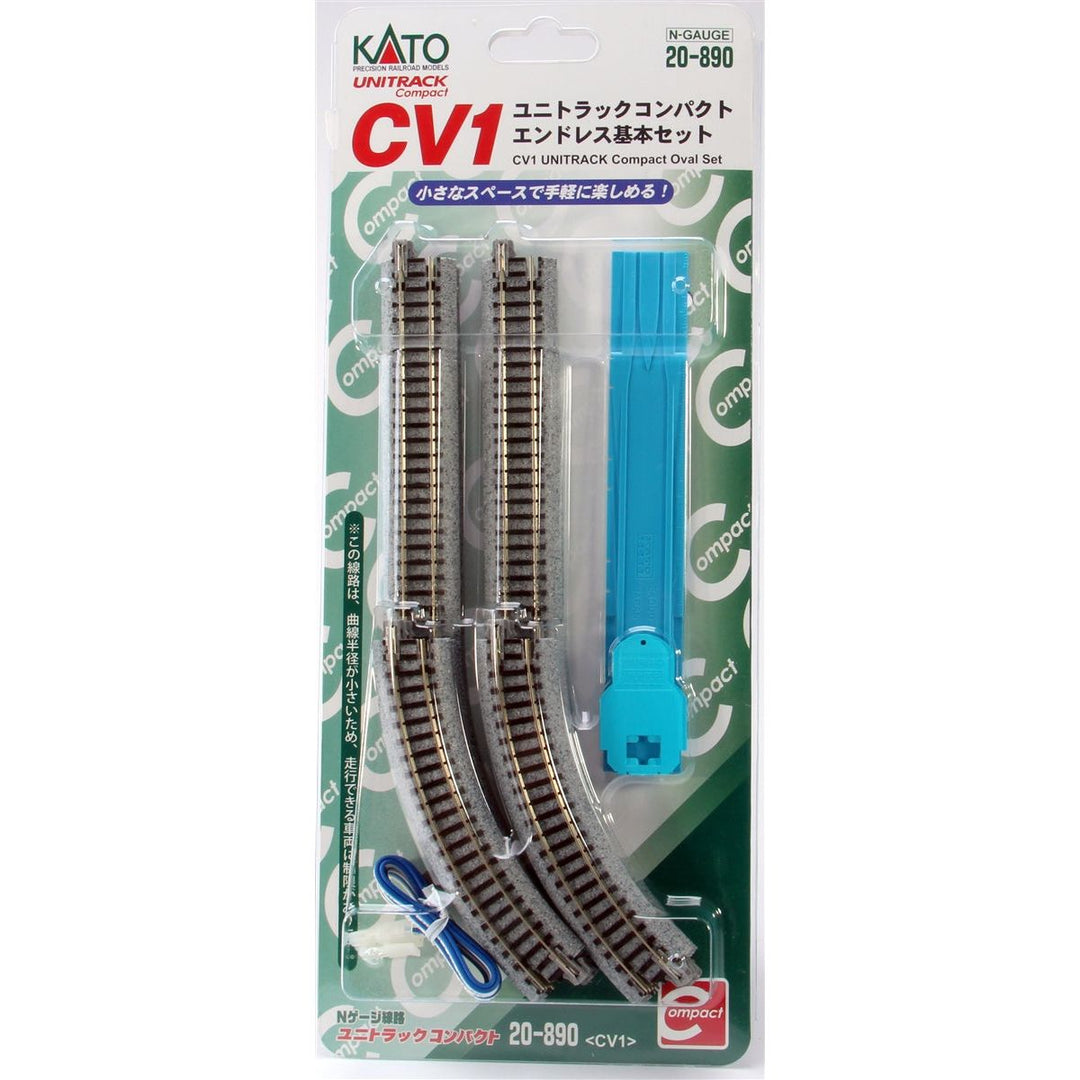 Kato, 20-890, N Scale, CV-1 Basic Compact Oval Track Set (13" X 22-1/2" Oval)