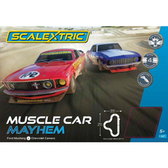 Scalextric, C1449T, Muscle Car Mayhem, 1:32