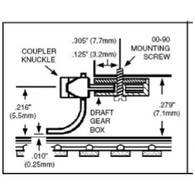 Micro-Trains, 001 02 003, N Scale, Universal Body Mount Short Shank Couplers (1015-1)