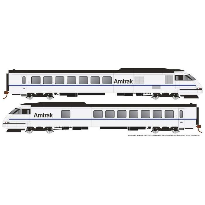 Rapido, 25006, HO Scale, RTL Turboliner Set, Amtrak, (X2000 Demonstrator)