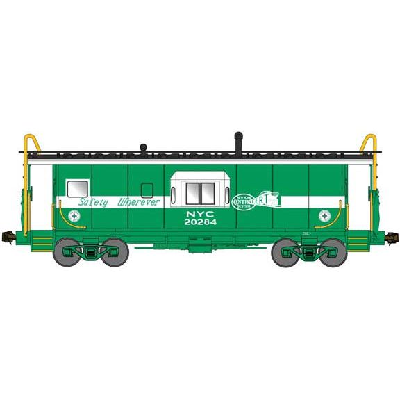 Blueford Shops, N Scale, 40160, International Car Half-Bay Window Caboose, NYC, "Safety Wherever", #20284
