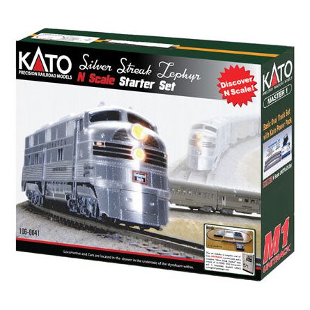 Kato, 106-0041, N Scale, Silver Streak CB&Q, Complete Trains Set