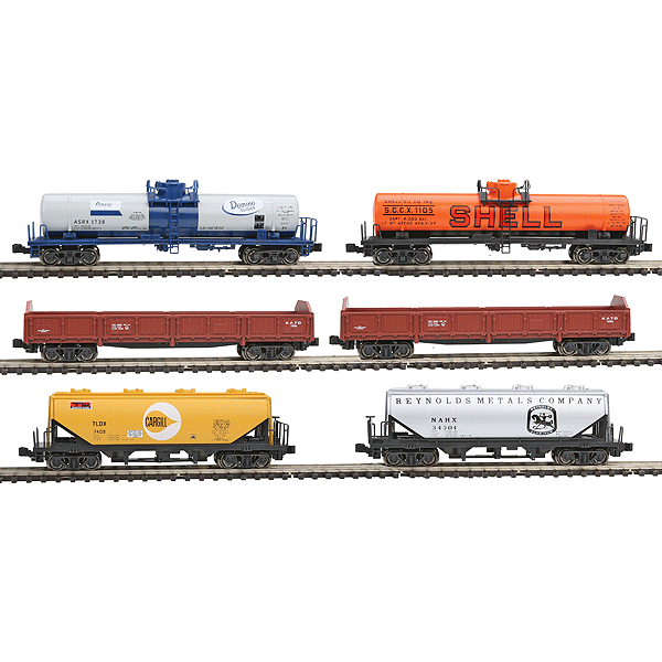 Kato, 106-6275, N Scale, Mixed Freight Train Set, 6 Car Set