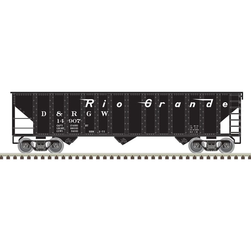 Atlas Trainman, N Scale, 50005866, 90-Ton Hopper, Rio Grande, #14907