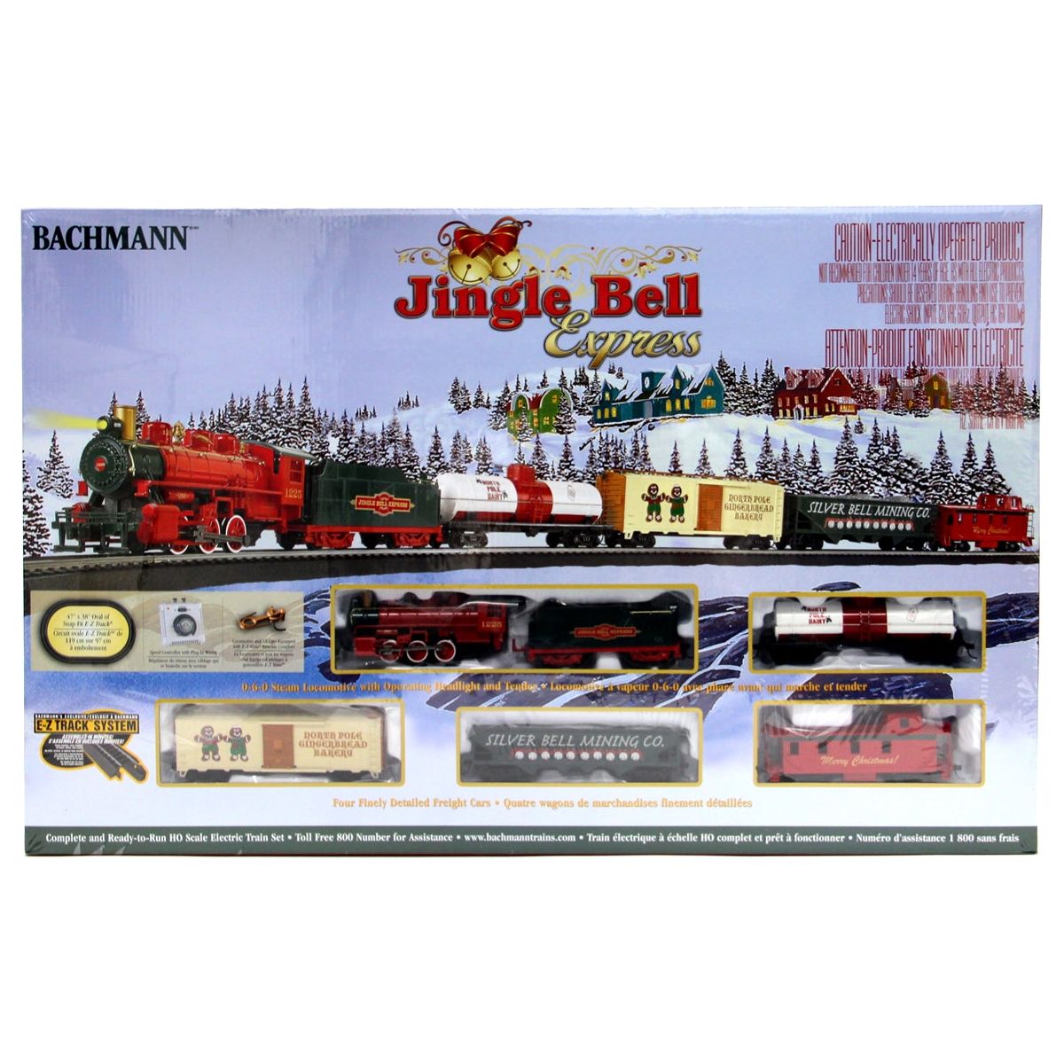 Bachmann, 00724, HO Scale, Jingle Bell Express Train Set