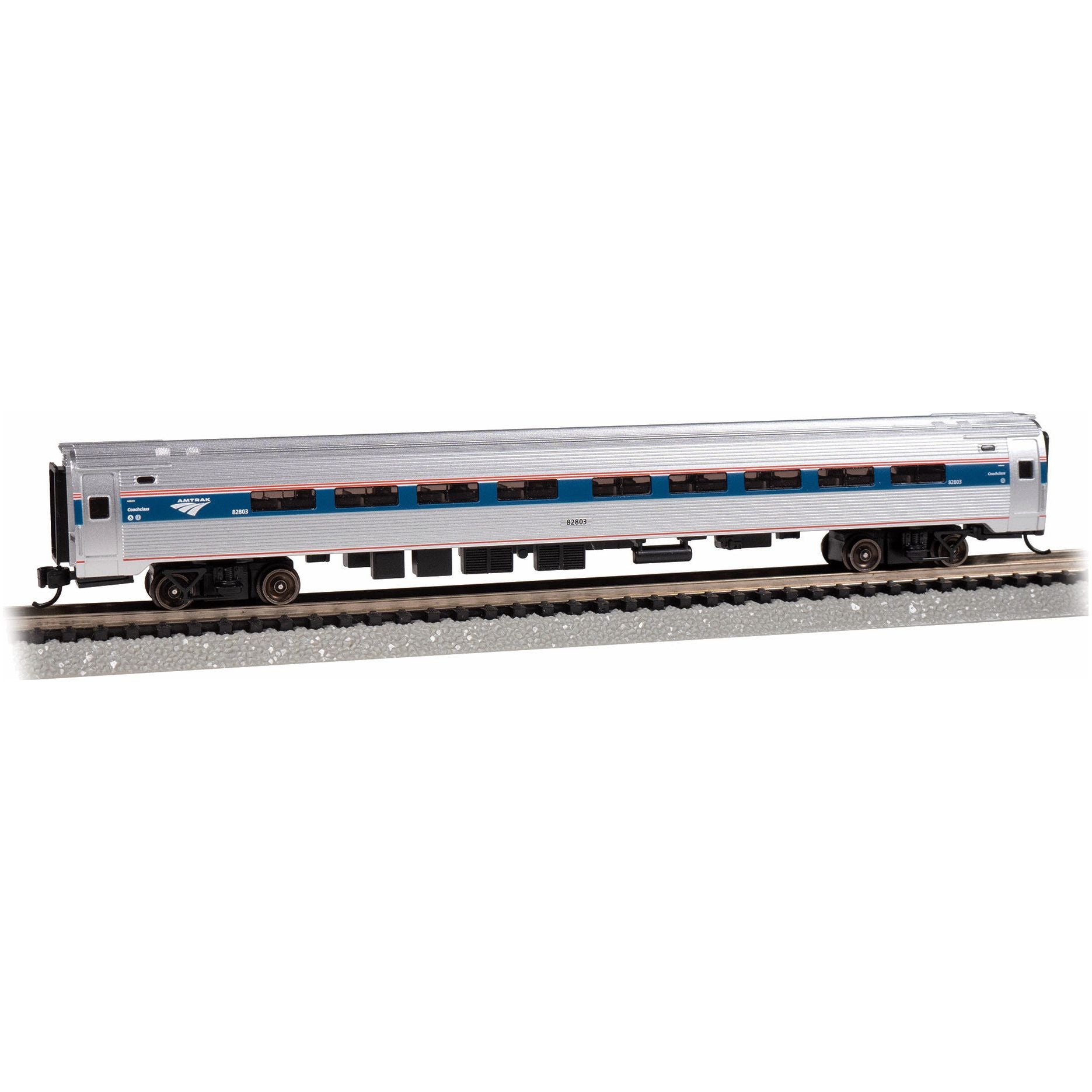 Bachmann, 14171, N Scale, Budd Amfleet I Coach Class with Lighting, Amtrak (Phase VI) #82803