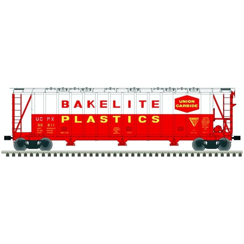 Atlas, N Scale, 50006330, General American 3500 Dry-Flo 3-Bay Covered Hopper, Bakelite Plastics, #50196