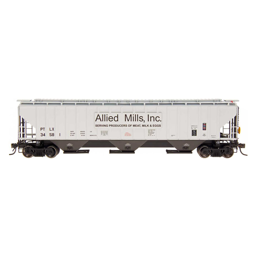 InterMountain, 65287-01, N Scale, 4750 Cu Ft. 3-Bay Hopper, Allied Mills, #34573