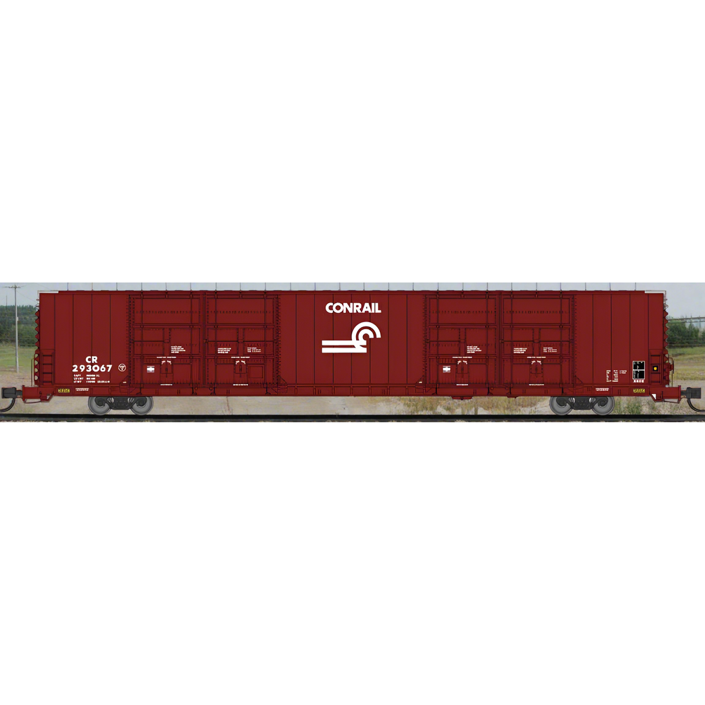Bluford Shops, N Scale, 87267, 86’ Quad Door Boxcar, Conrail, #237455