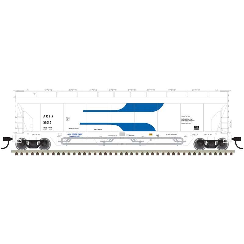 Atlas, 50006065, N Scale, Pressureaide Centerflow Covered Hopper, ACFX, #51414