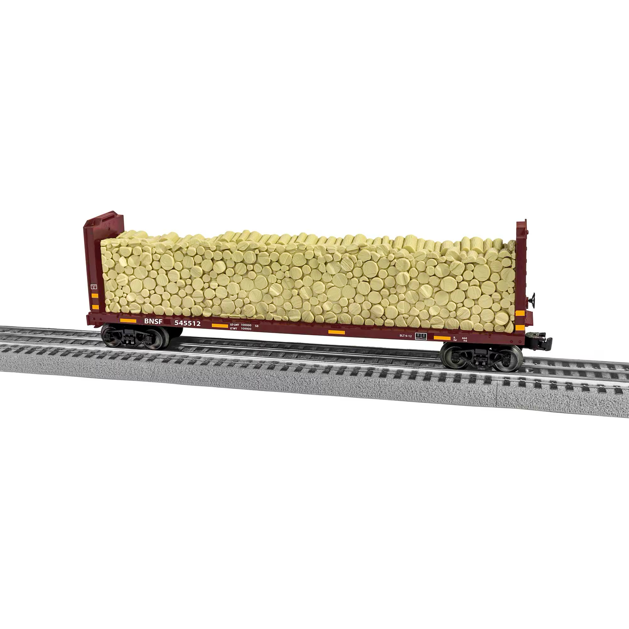 Lionel, O Scale, 2043092, Bulkhead Flatcar, BNSF, #545512