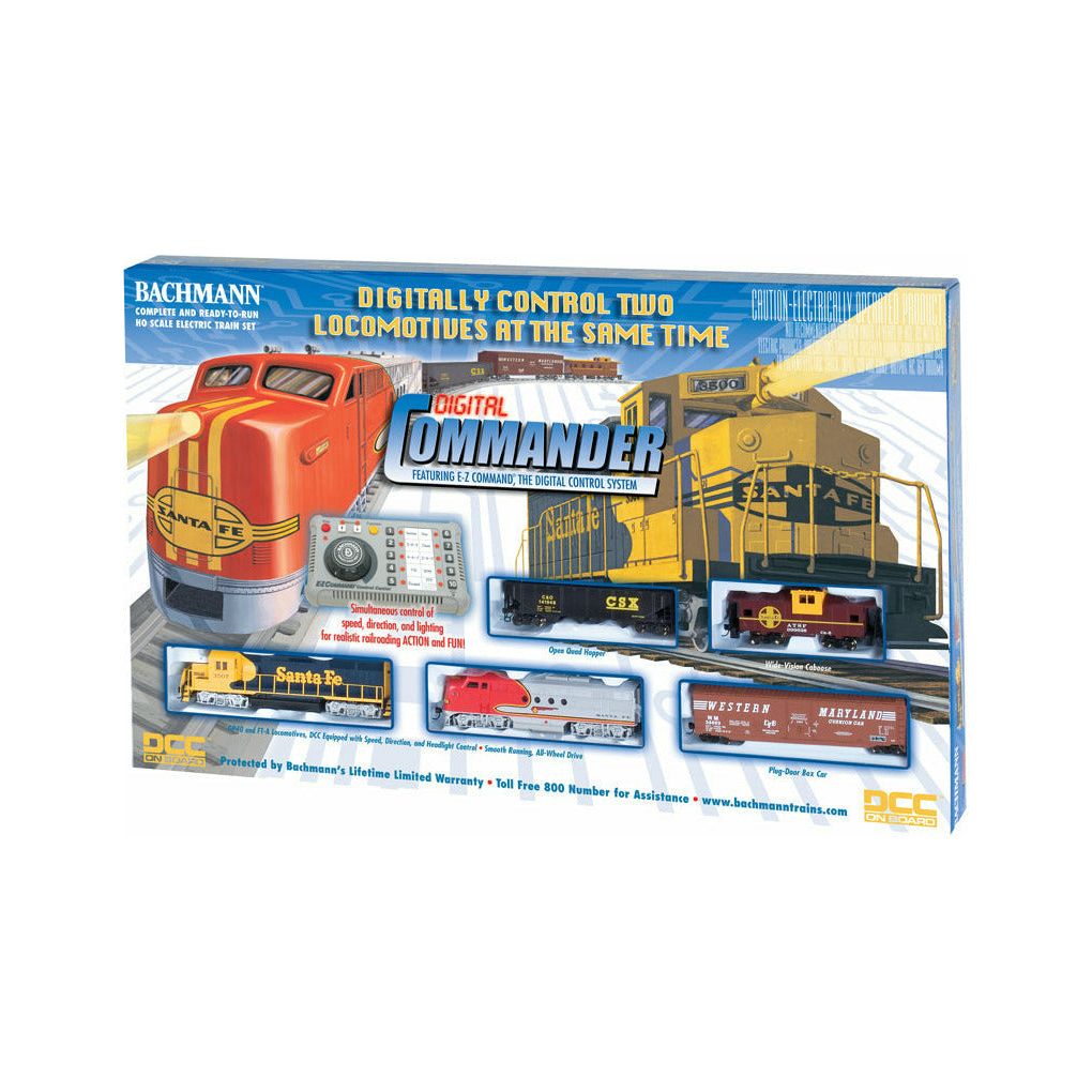 Bachmann, 00501, HO Scale, Santa Fe, Digital Commander Train Set