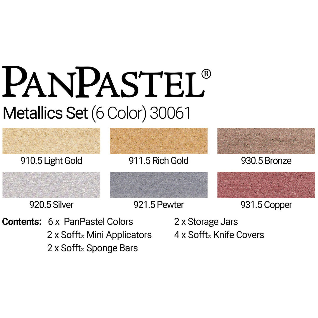PanPastel: 30061, 6-Color Metallics, + Sofft Tools