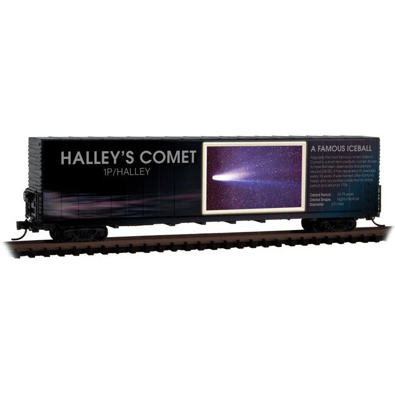 Micro-Trains, 102 00 842, N Scale, 60' Box Car With Excess Height And Modified Sides With Light, Halley's Comet
