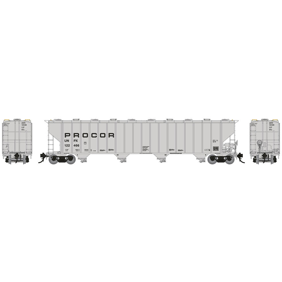 Rapido, 157006, HO Scale, Procor 5820 Covered Hoppers, Procor (UNPX), (6 Pack)