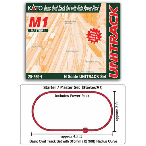 Kato, 20-852, N Scale, M1 Basic Oval w/ Kato Power Pack