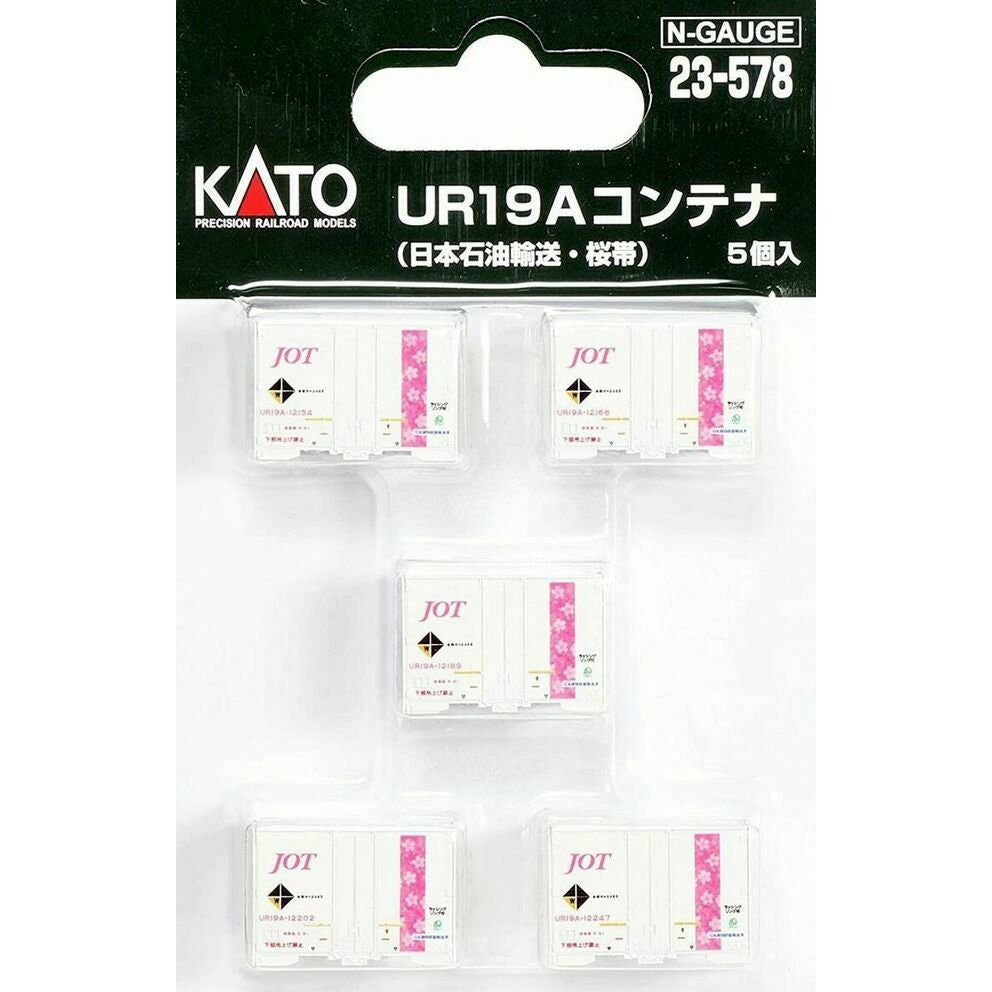 Kato, 23-578, , N Scale, UR19A Container Set, Japan Oil Transport , (5 Pack)