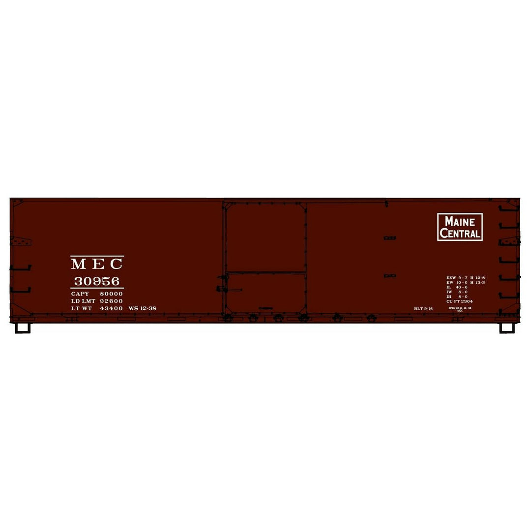 Accurail, 4649, HO Scale, 40' Double Sheath Wood Box Car Kit, Maine Central, #30956 , (HO Scale Kit)