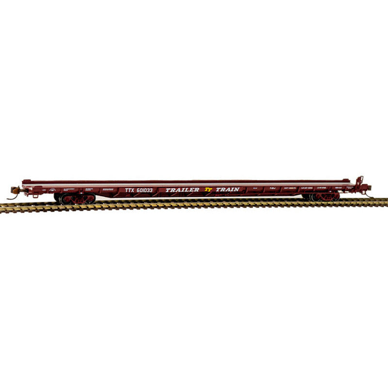 Atlas Master Line, N Scale, 50005536, F89J 89' Flat Car, Trailer Train, (As Delivered Brown), #601283