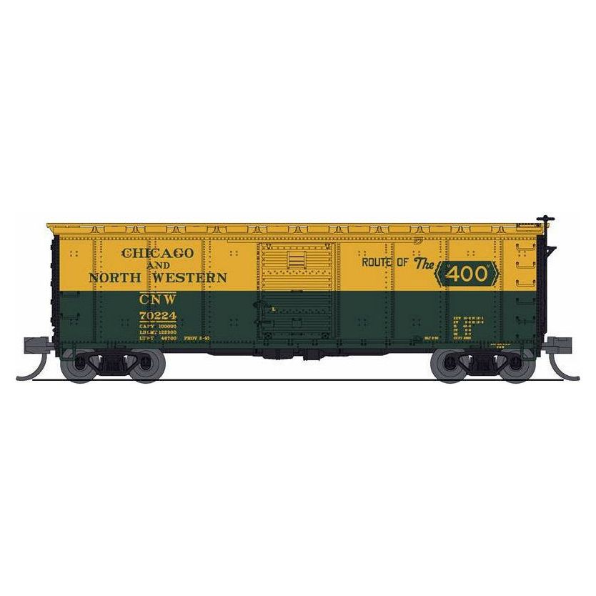 Broadway Limited Imports, N Scale, 7276, USRA 40' Steel Box Cars, Chicago And North Western, (2 Pack)