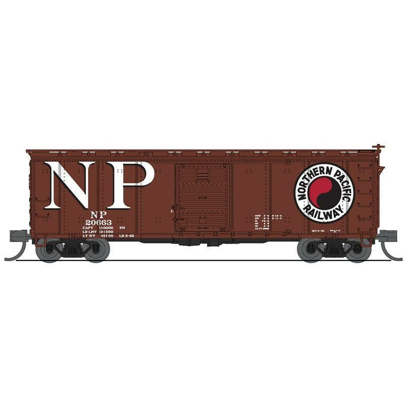 Broadway Limited Imports, 7280, N Scale, USRA 40' Steel Box Cars, Northern Pacific, (2 Pack)