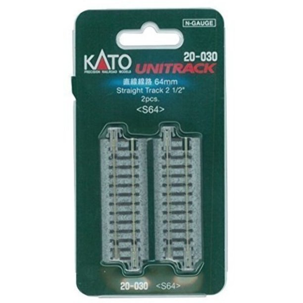 Kato, 20-030, N Scale, Unitrack 2-1/2" Straight (2)